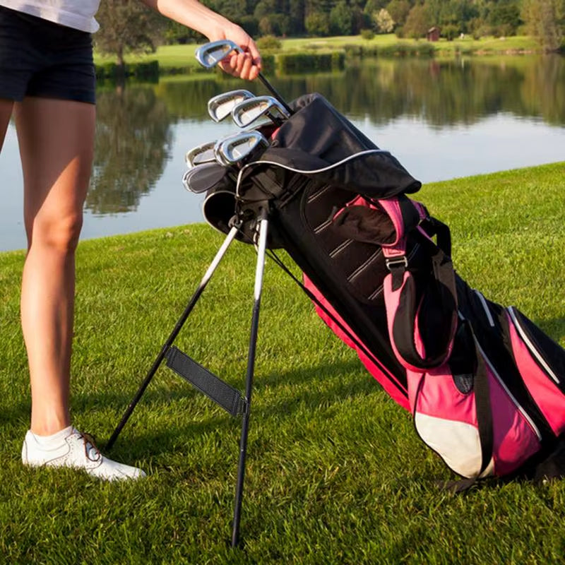 Golf Bag Stand Attachment 1 Pieces PU Leather Golf Bag Legs Strap Golf Stand Bag Leg Tether Strap Golf Club Bag Accessories