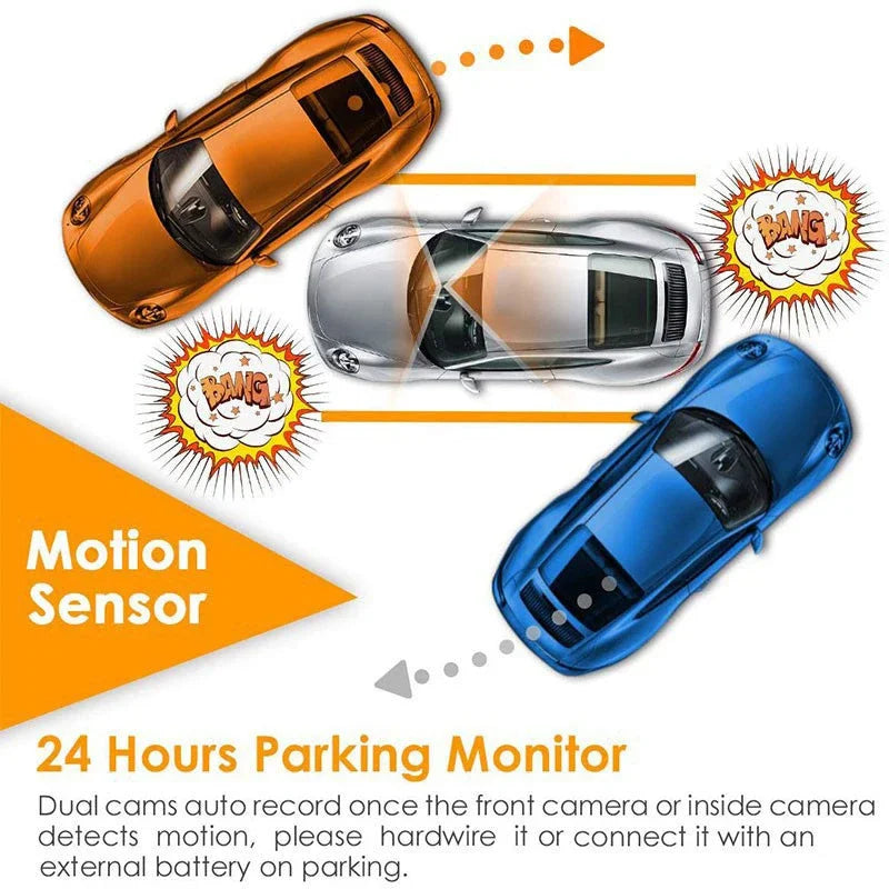 Car Dash Camera 3 Inch Driving Video 1080P Car Auto DVR Loop Recorder for Front and Rear Night Vision G-Sensor Car Accessories