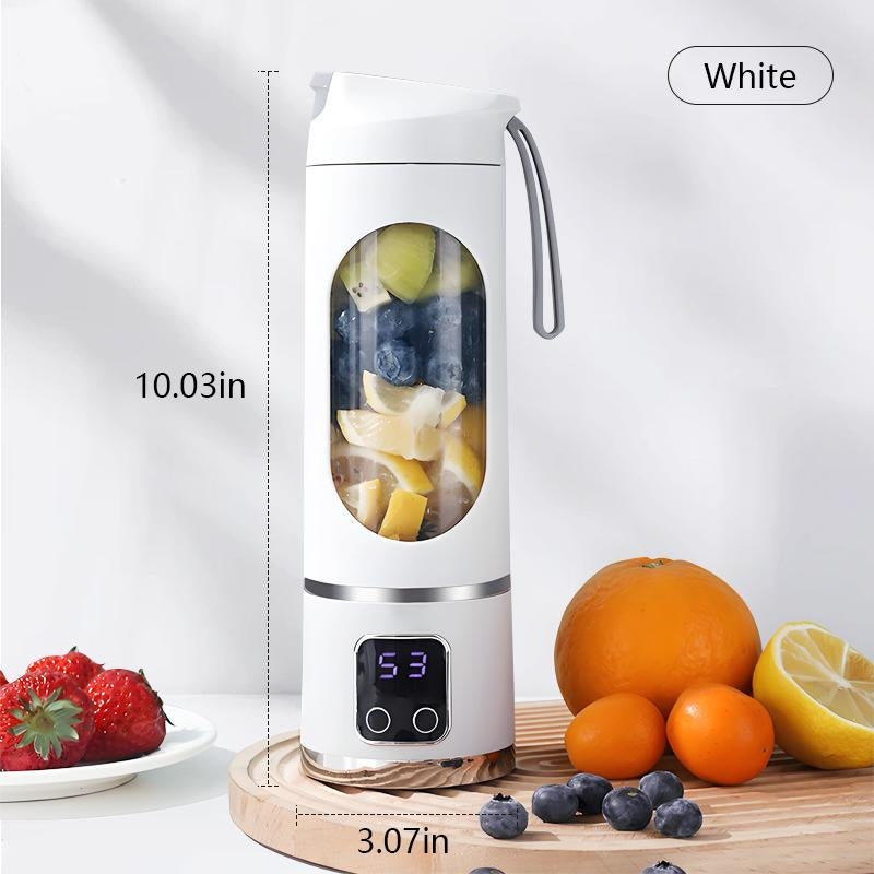 Portable Juicer Tumbler (White & Purple) – Light Wireless Multi-Use Blender with Cold Press, Diet-Friendly Tiktok Top Seller, Kitchen Gadget for Travel/Camping, Great Mens Gift for Smoothie Lovers,No Green Color