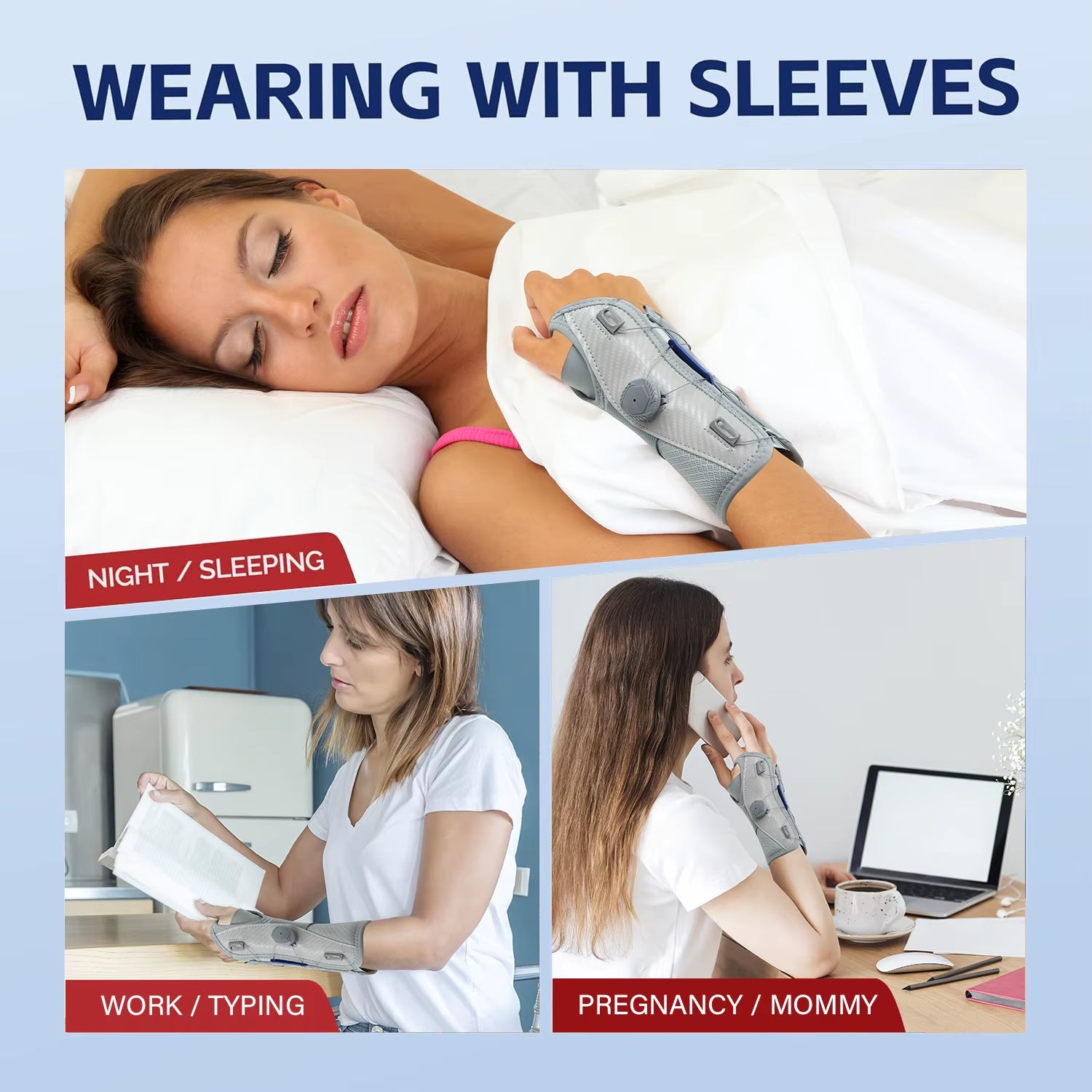 Carpal Tunnel Wrist Brace Support Adjustable Hand Brace for Men & Women Tendonitis Sprained Arthritis Pain Wrist Splint Sleeves