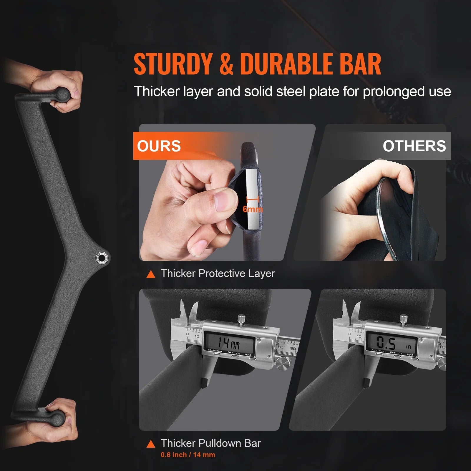 LAT Pulldown Accessory, Rowing V-Bar for Cable Machines, Rubber Grip Tricep Bar, Enhances Back Muscle Strength, Ideal for Bicep Curls and Lat Exercises in Home Gyms