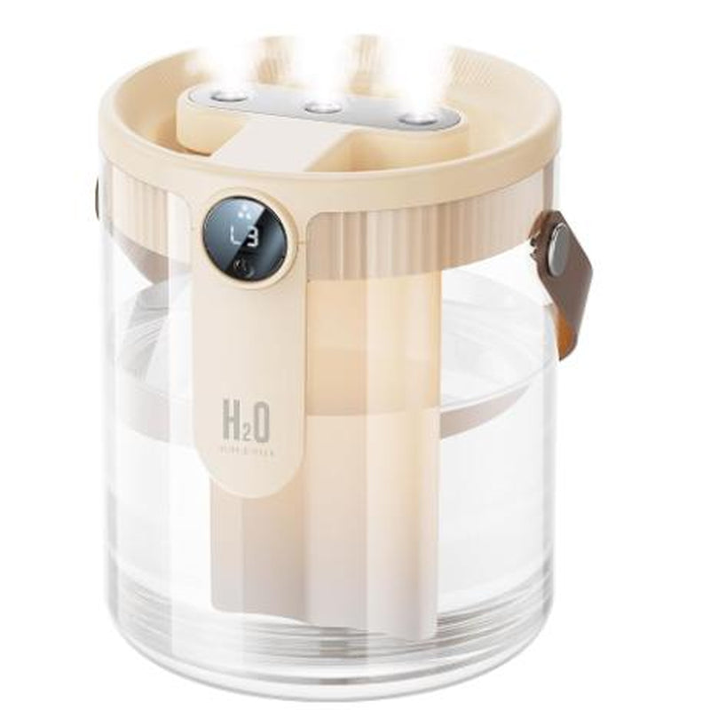 Smart Humidifiers for Bedroom, Rechargeable Top Fill Humidifier with Night Light, 1.4L Cool Mist Humidifier for Office Home Plant and Baby, 3-Speed Mist Control, Quiet, Auto Shut-Off Durable Automatic