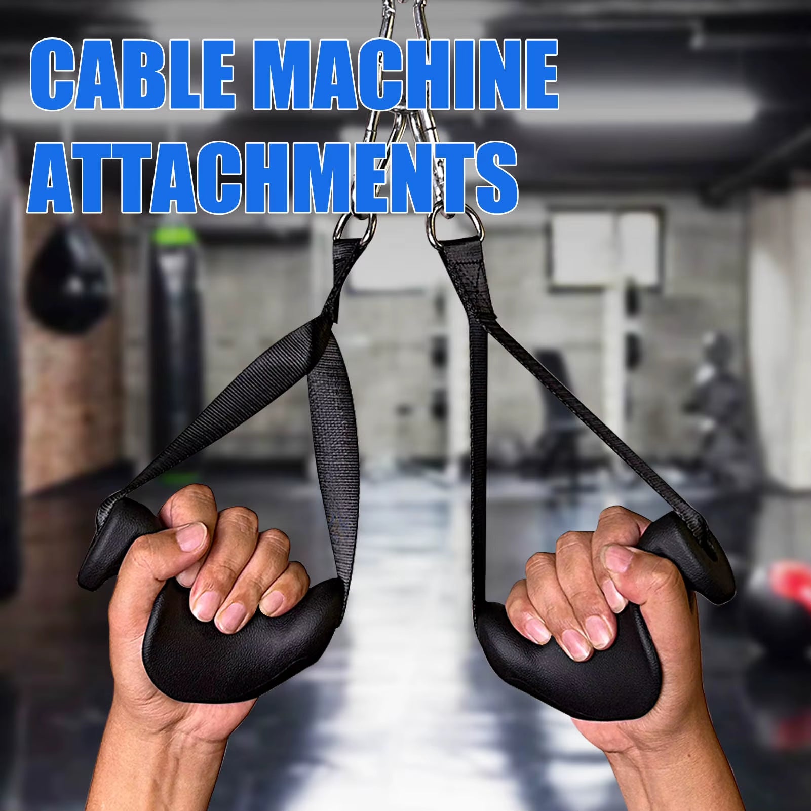 LAT Pull down Bar for Cable Machine Tricep Workout Cable Attachments Ergonomic Tricep Rope Pulldown Attachments Gym Handles