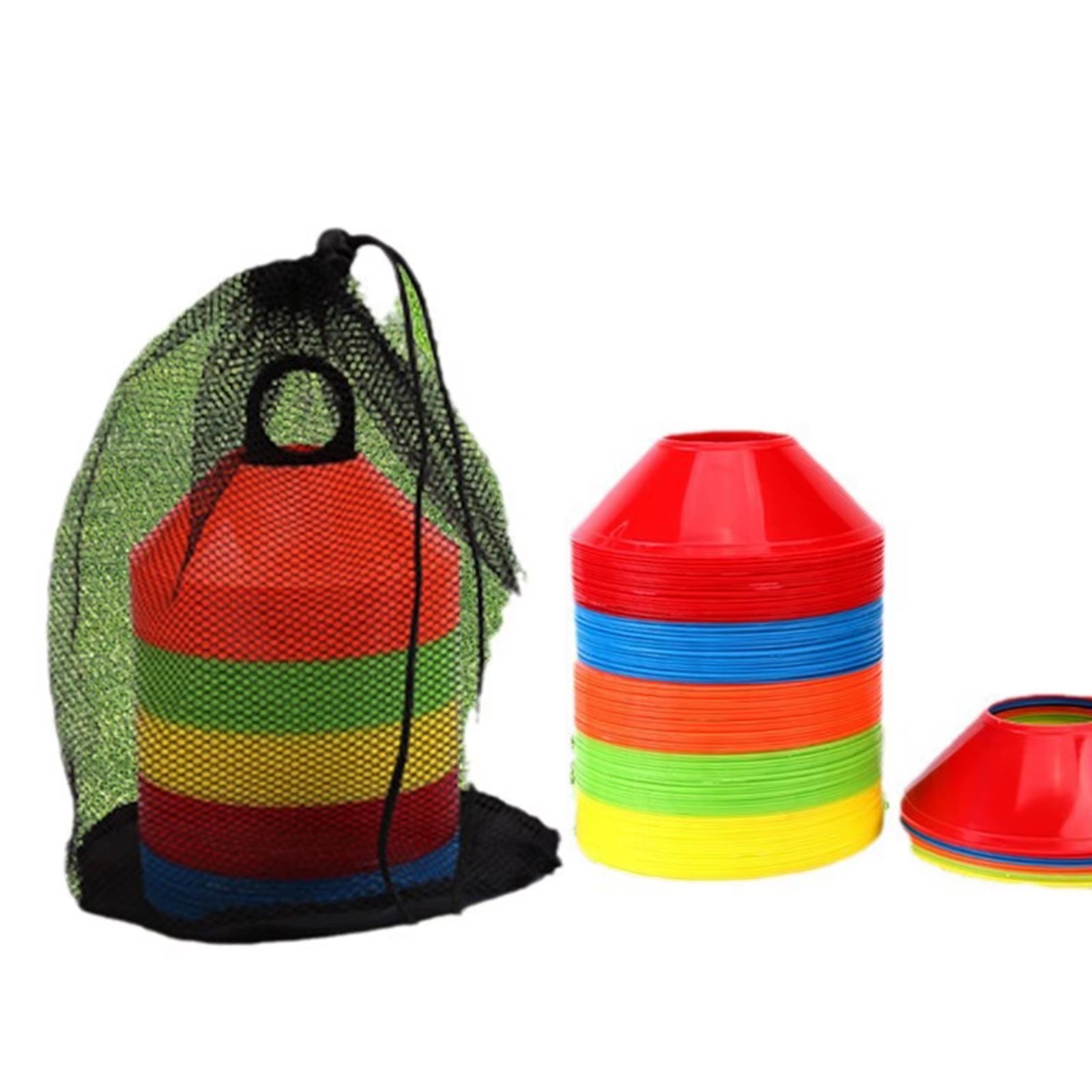 50Pcs/Set Soccer Cones Practice Equipment Supplies Portable Cross Training for Games Coaching Football Garden Outdoor Activities