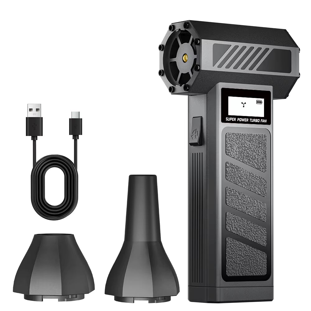 Violent Fan 2025 New Car Fan Cleaning Blower Tools Electric Air Duster Portable Type-C Charging Turbo Jet Fan Blowing Snow
