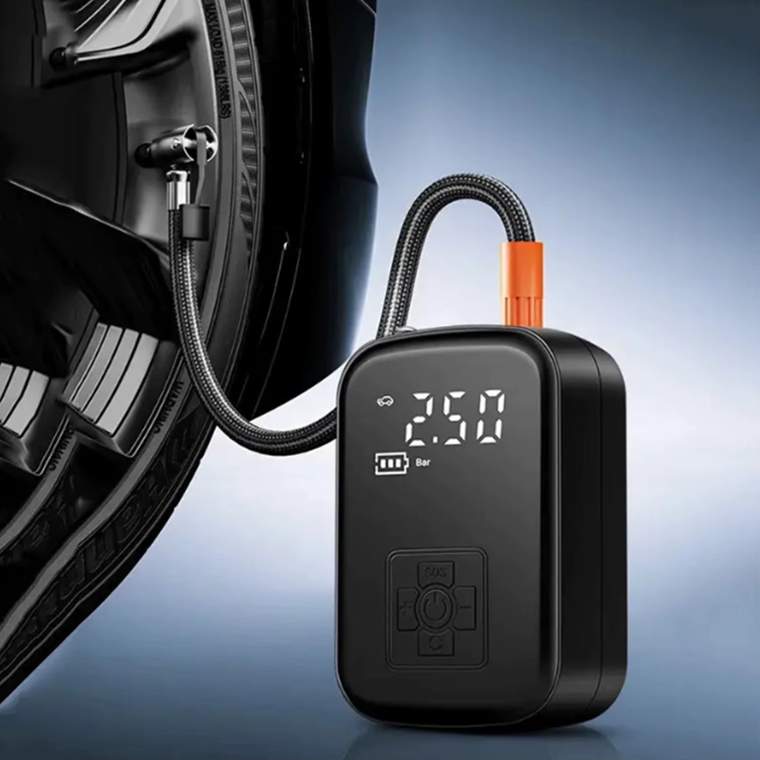 Wireless Portable Car Air Pump Digital Display Multi-Function Tire Basketball Bicycle Emergency Inflator Pump for Travel Camping