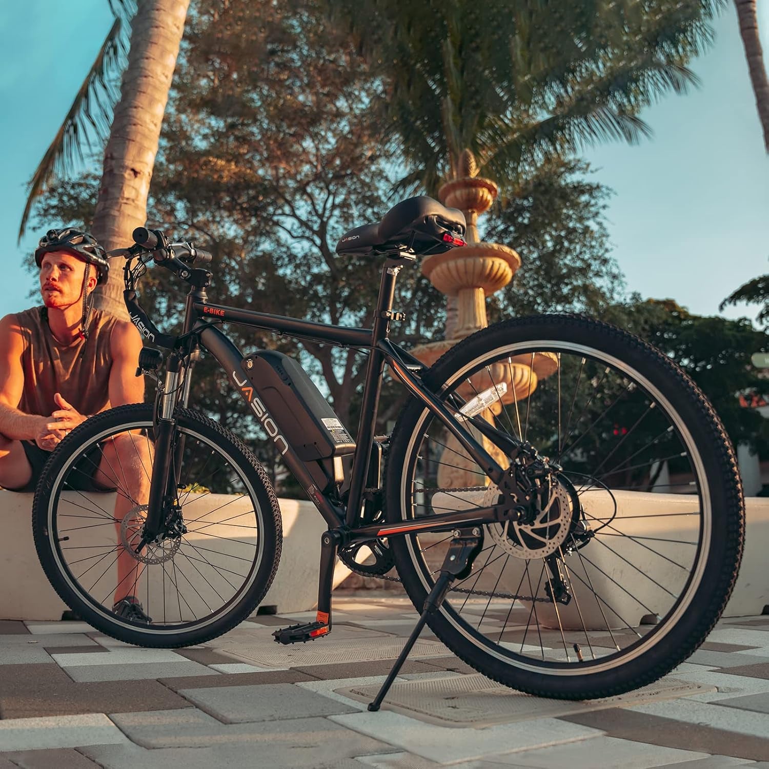 EB5 Electric Bike for Adults with Peak 750W Brushless Motor, 40Miles 20MPH Commuting Electric Mountain Bike with 360Wh Removable Battery, 7-Speed, 26" Tires and Front Fork Suspension