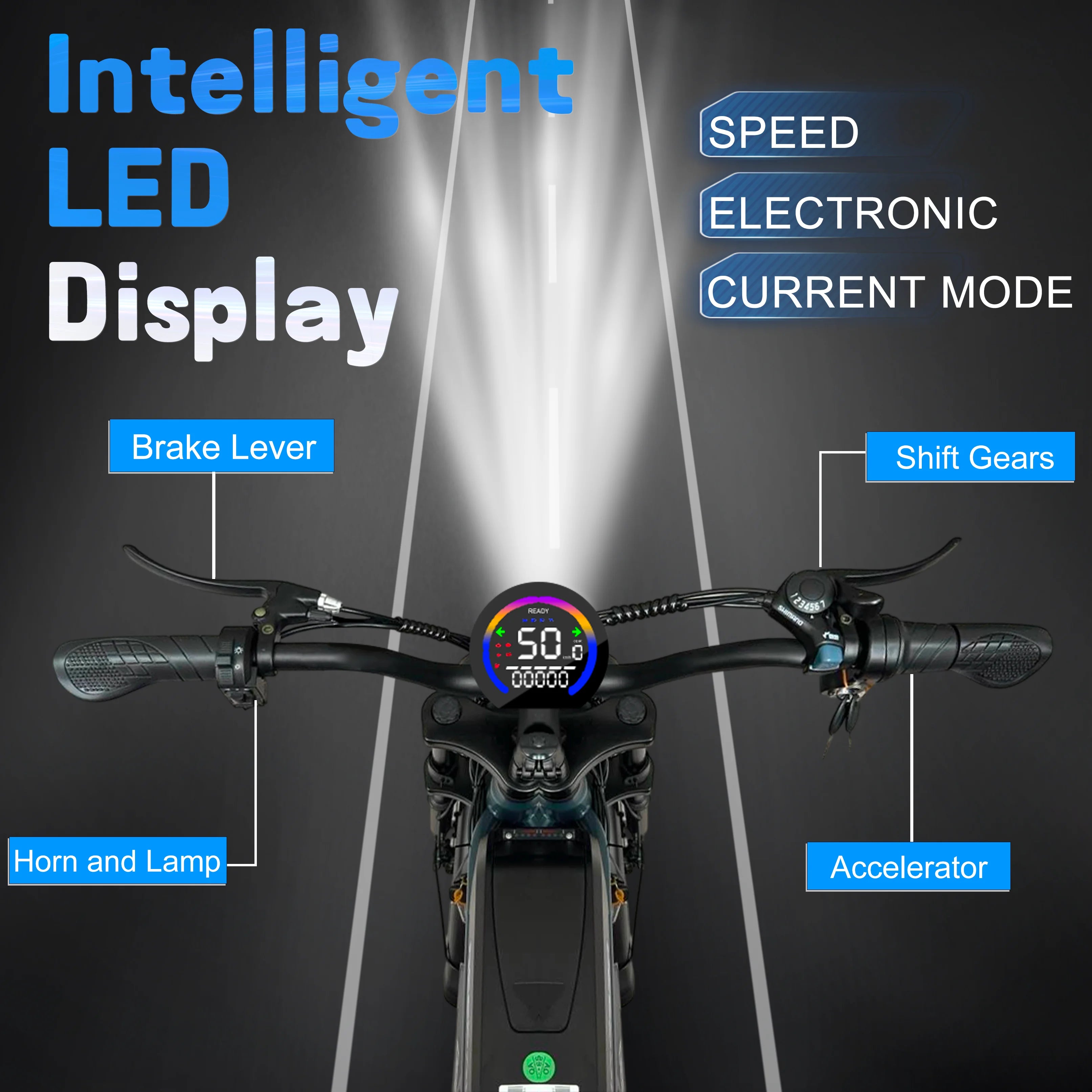 S7Pro Off-Road Electric Bike for 1500W Motor 48V 60AH LG Battery with Adults Mountain Ebike All-Terrain Motorcycle