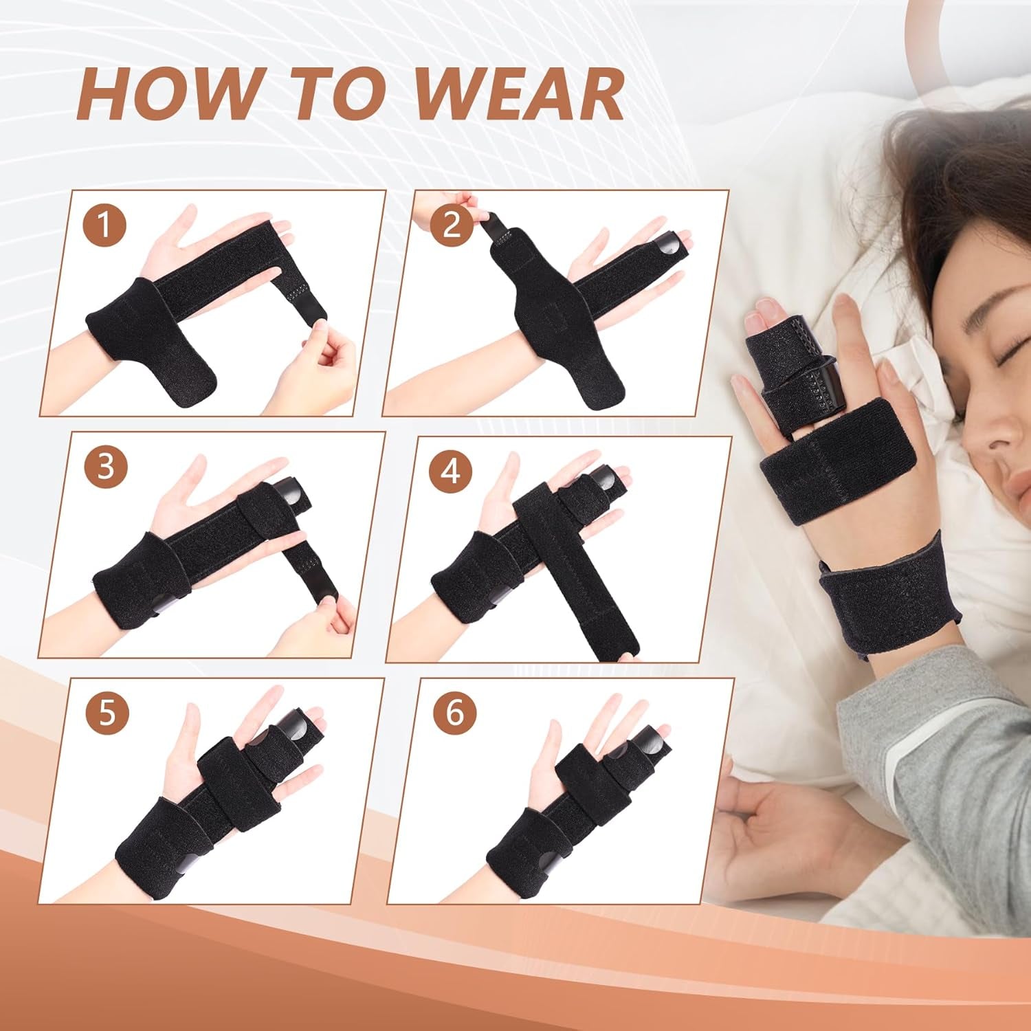 2 Finger Splint, Adjustable Finger Brace, Finger Metal Support for Broken Finger
