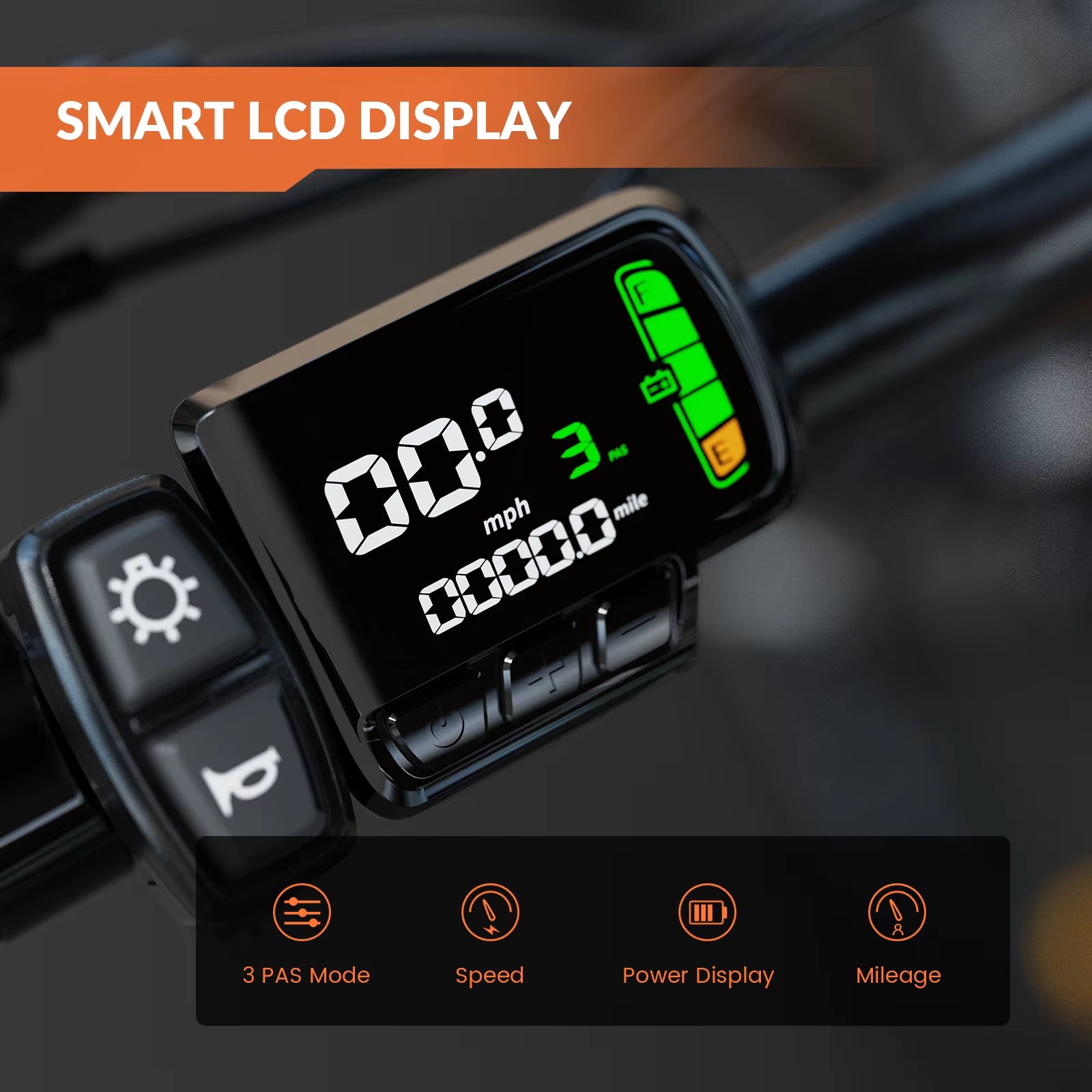 AB17 Electric Bike, 500W Motor, 468Wh Removable Battery, 37KM/H Max Speed, Color LCD Display, Front Suspension
