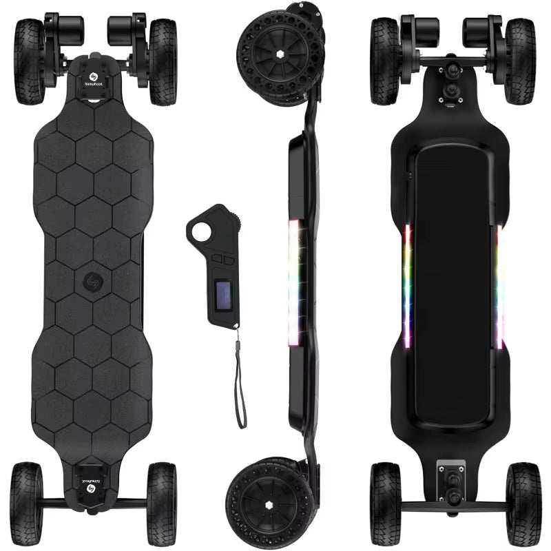 V4/V6/V6Pro/V8/V10 Electric Skateboard with Remote, 250W/450W/500W/1200W/3000W Brushless Motor, 9Mph/12Mph/30 Mph /32M