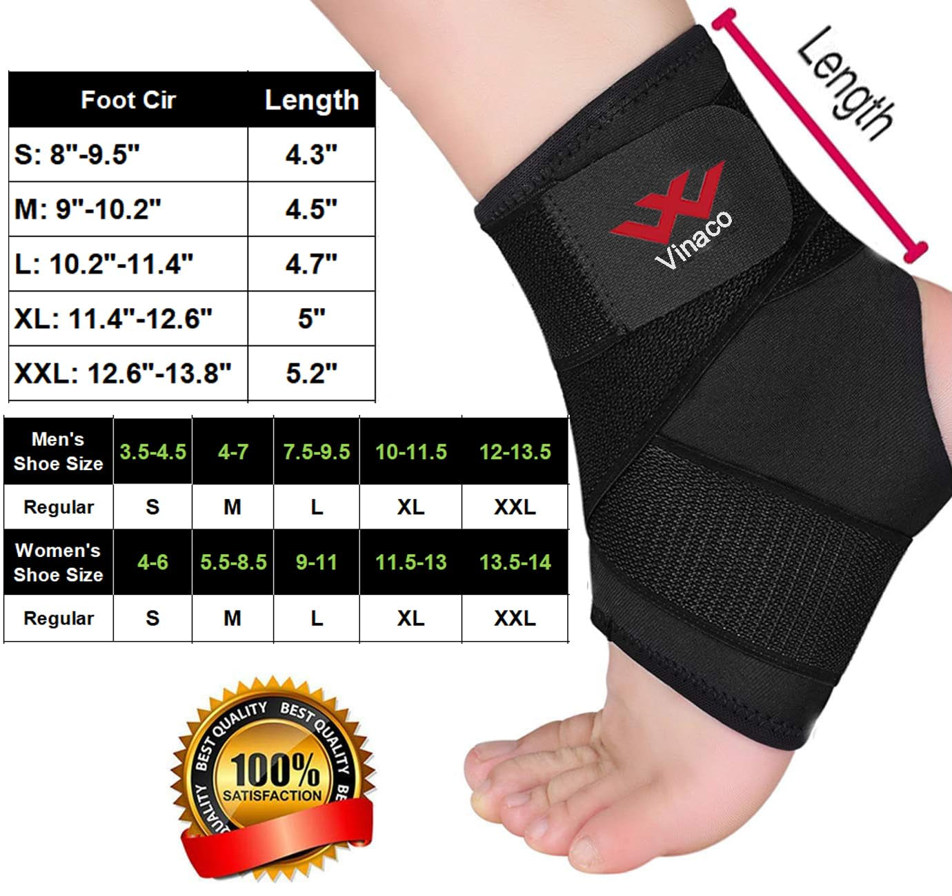 Ankle Brace, 2 Pack Breathable & Strong Ankle Brace for Sprained Ankle, Stabilize Ligaments, Prevent Re-Injury, Ankle Braces for Men & Women with Adjustable Wrap, Ankle Support for Men