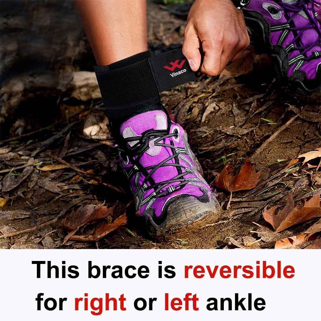 Ankle Brace, 2 Pack Breathable & Strong Ankle Brace for Sprained Ankle, Stabilize Ligaments, Prevent Re-Injury, Ankle Braces for Men & Women with Adjustable Wrap, Ankle Support for Men