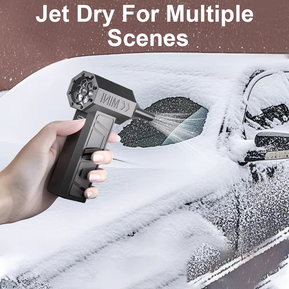 Violent Fan 2025 New Car Fan Cleaning Blower Tools Electric Air Duster Portable Type-C Charging Turbo Jet Fan Blowing Snow