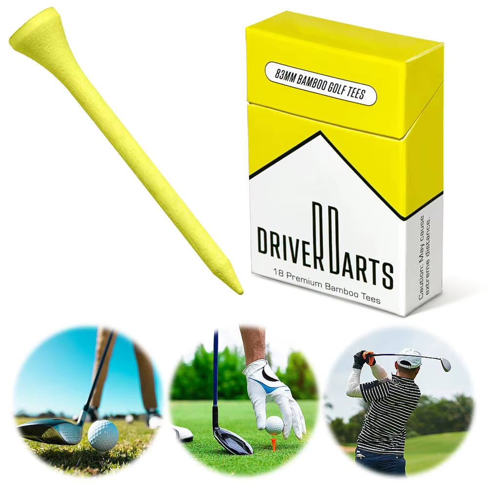 18Pcs/Box Golf Tees Golf Ball Holder More Stable Golf Tees Golf Accessories Golf Gifts for Men Golfers