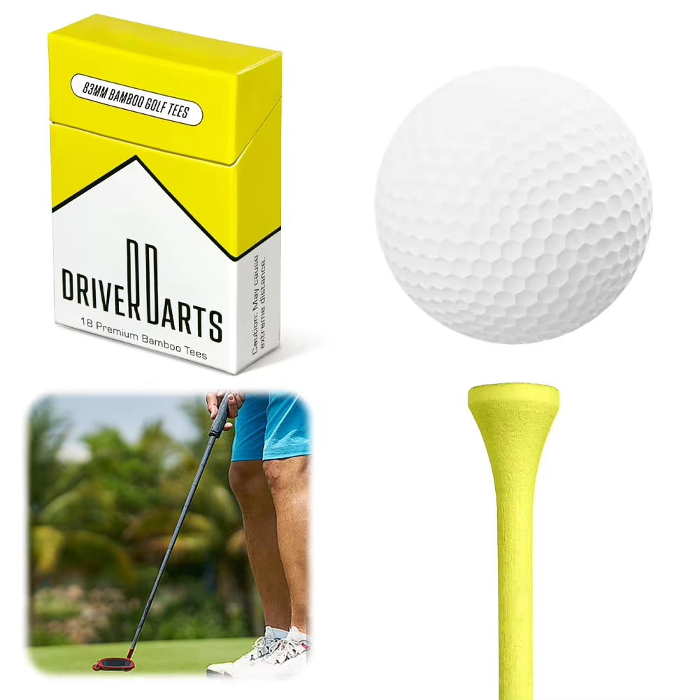 18Pcs/Box Golf Tees Golf Ball Holder More Stable Golf Tees Golf Accessories Golf Gifts for Men Golfers