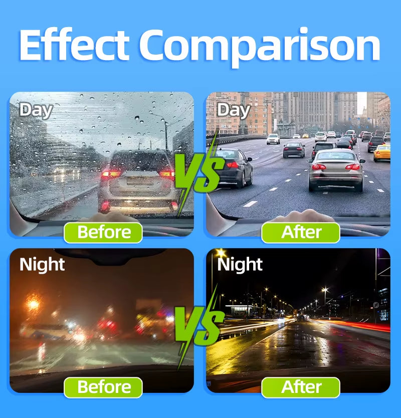 Automotive Oil Film Cleaning Brush, Car Glass Oil Film Cleaner, Window Oil Film Cleaner Brushglass Cleaning Wiper, Anti-Rain Fog