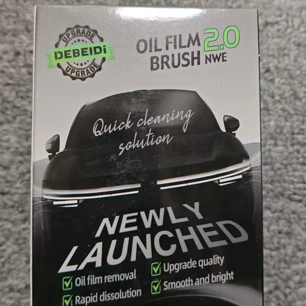 Automotive Oil Film Cleaning Brush, Car Glass Oil Film Cleaner, Window Oil Film Cleaner Brushglass Cleaning Wiper, Anti-Rain Fog