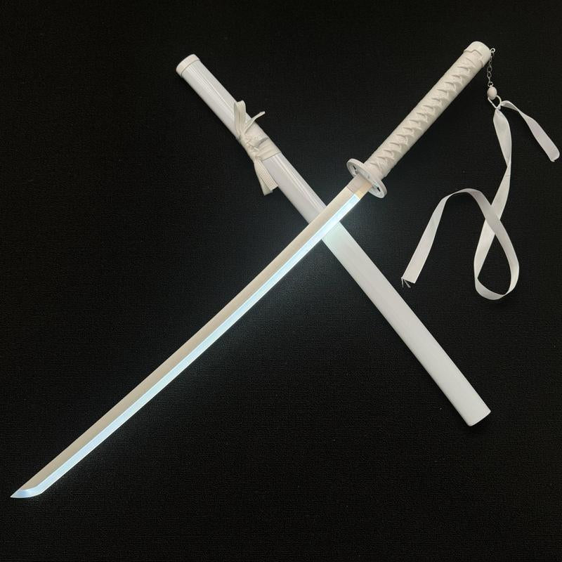 Light up Bleach Anime Sode No Shirayuki Sword - 40 Inches Plastic Anime Cosplay Prop with Sageo Belt & Stand
