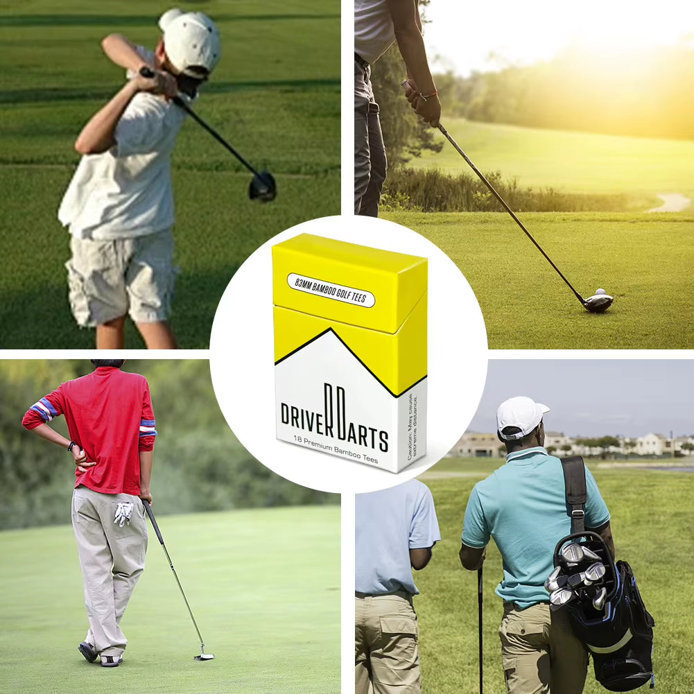 18Pcs/Box Golf Tees Golf Ball Holder More Stable Golf Tees Golf Accessories Golf Gifts for Men Golfers