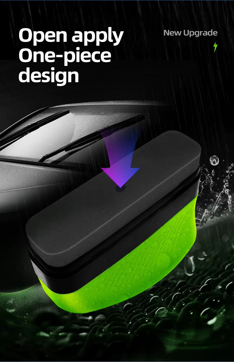 Automotive Oil Film Cleaning Brush, Car Glass Oil Film Cleaner, Window Oil Film Cleaner Brushglass Cleaning Wiper, Anti-Rain Fog