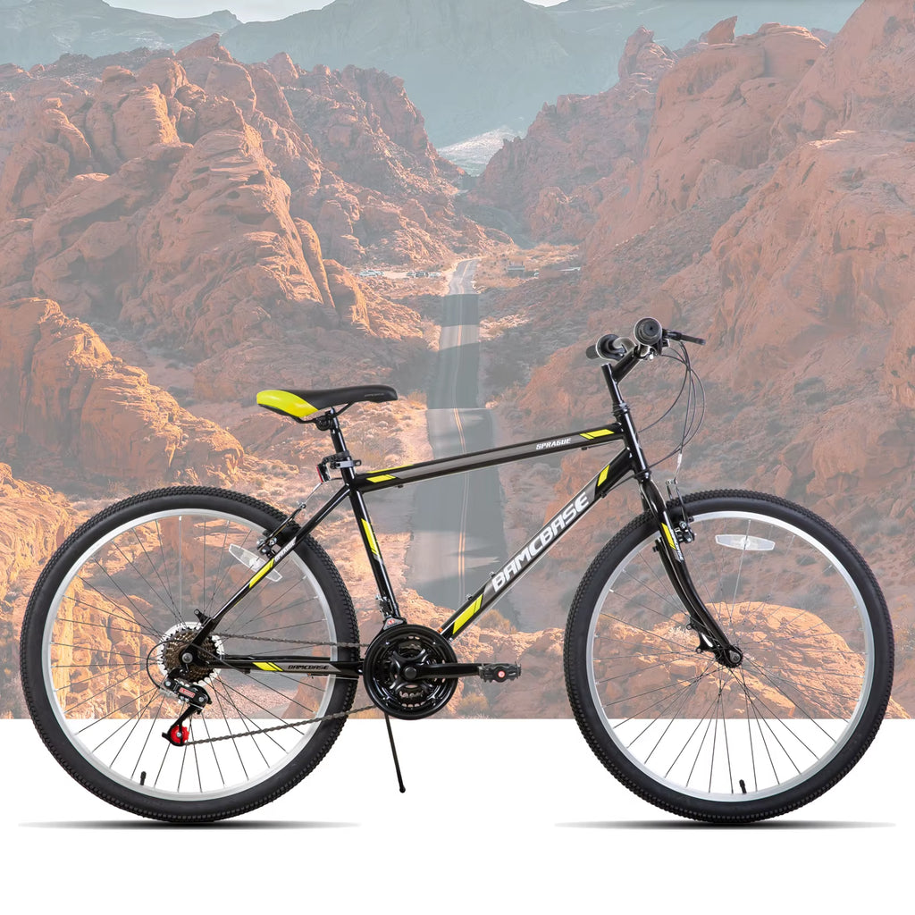 Hiland 24 26 Inch Mountain Bike for Men Women, 21 Speeds High-Carbon Steel Frame, Sport Cycling MTB Bicycle for Adult