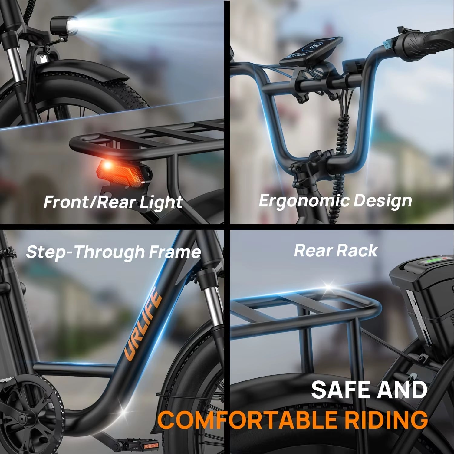 1000W E20 Electric Bike | 48V 13Ah Removable Battery, 20MPH, 20''X3" Fat Tire, 7-Speed E-Bike with Dual Disc Brake