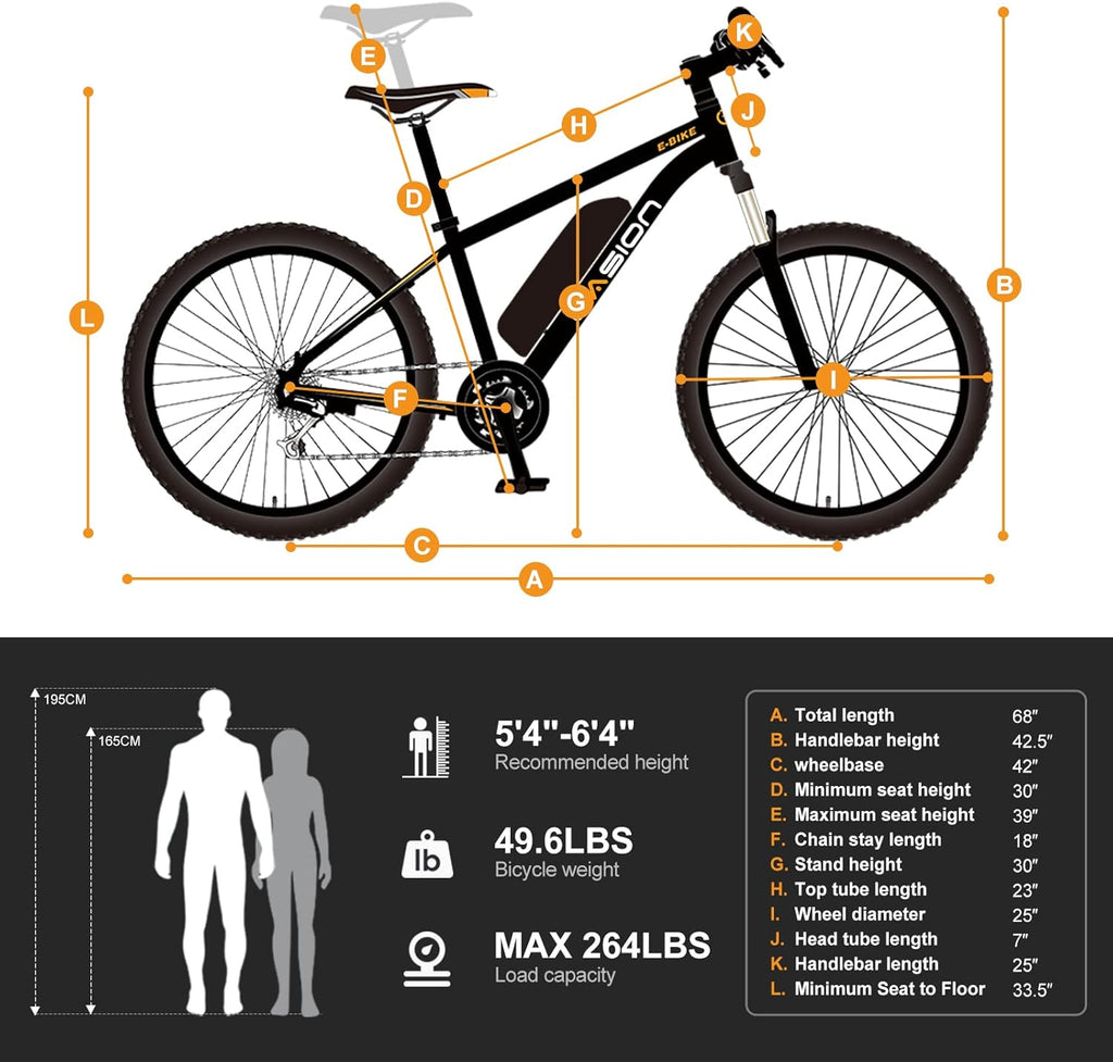 EB5 Electric Bike for Adults with Peak 750W Brushless Motor, 40Miles 20MPH Commuting Electric Mountain Bike with 360Wh Removable Battery, 7-Speed, 26" Tires and Front Fork Suspension