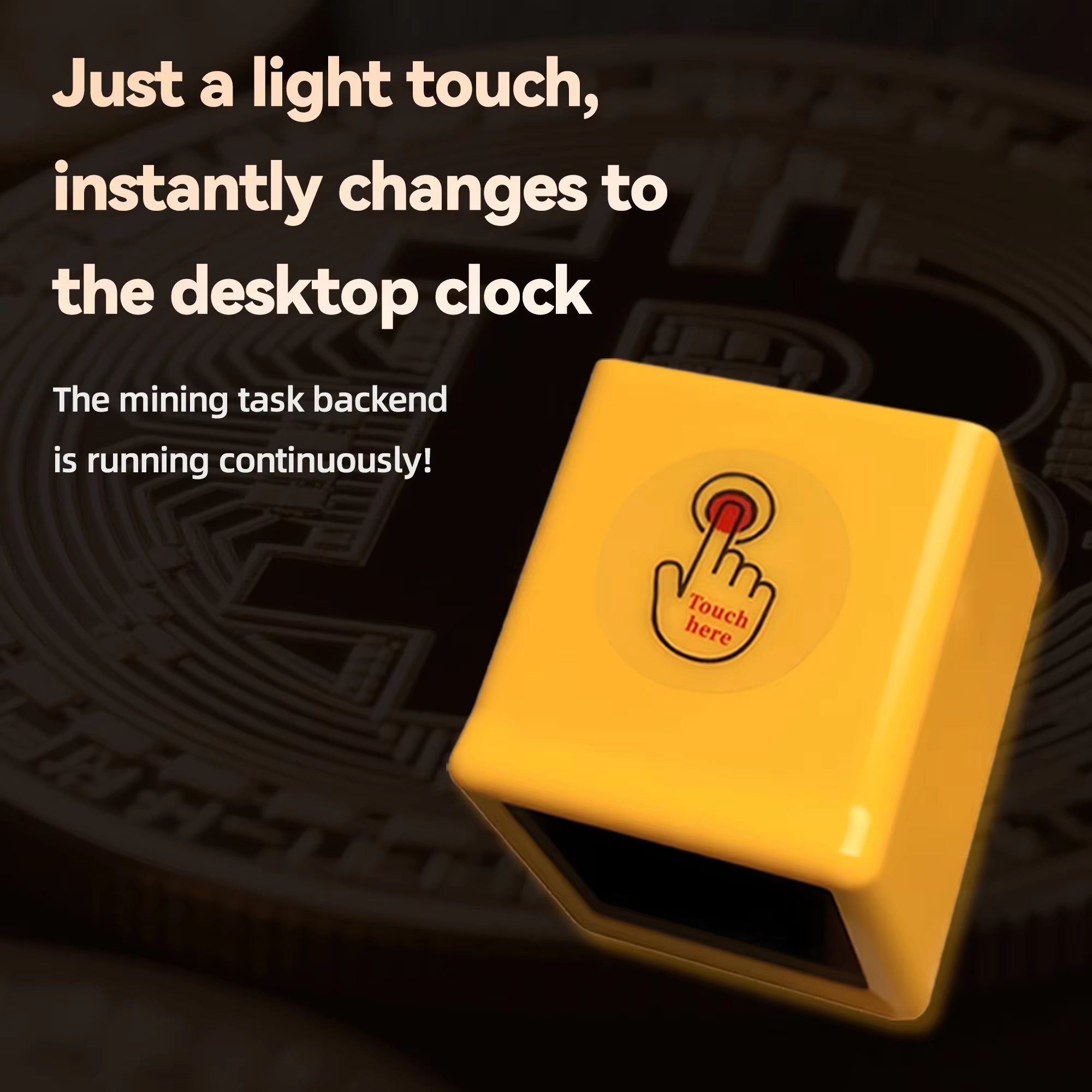 Smart TV Hashrate1060Kh/S ESP32 BTC Solo Lottery Miner for Computer Nerd Gift Home Silent Desktop Clock Lower Power Consumption